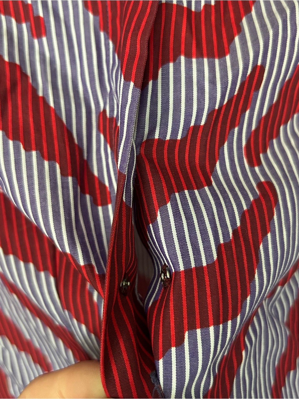 Vivienne Westwood Red Label Stripe Print women Button-Up Shirt snap - Picture 3 of 9